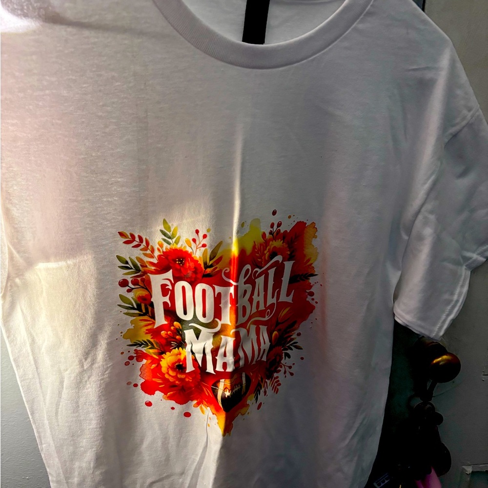 Custom football mamma shirt crew neck